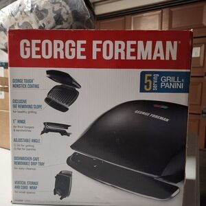George Foreman GR2080B 5-Serving Classic Plate Grill, One Size, Black